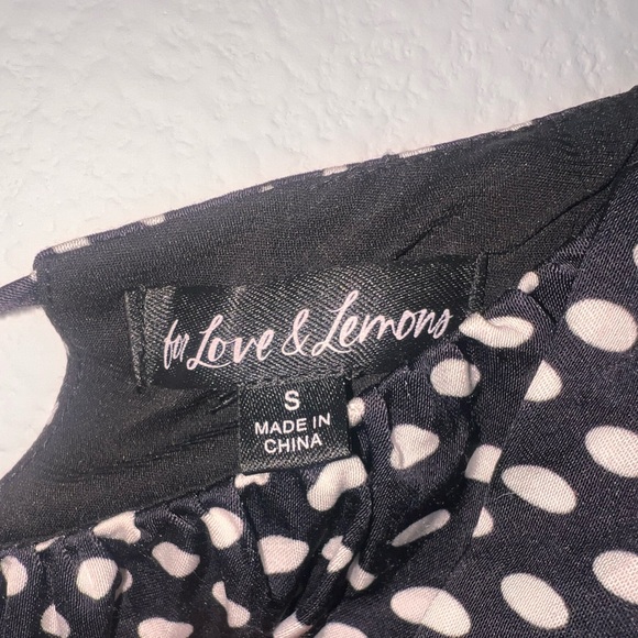 For Love And Lemons Kat Polka Dot Blouse Corset- Small - Picture 6 of 6